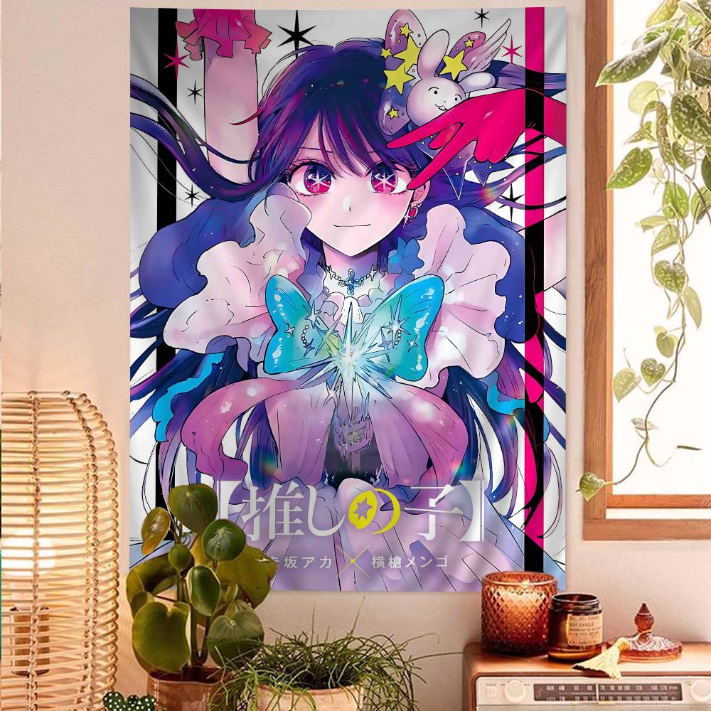 Fantasy Kawaii OOshi No Ko Colorful Tapestry Wall Hanging Cheap Hanging Bohemian Wall Tapestries Mandala Wall Hanging Sheets