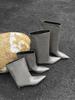 2025 Autumn and Winter New Pointed Thin Heel Gray Loose Straight Versatile Fashion Boots Sleeve Knight Boots Medium Boots Women
