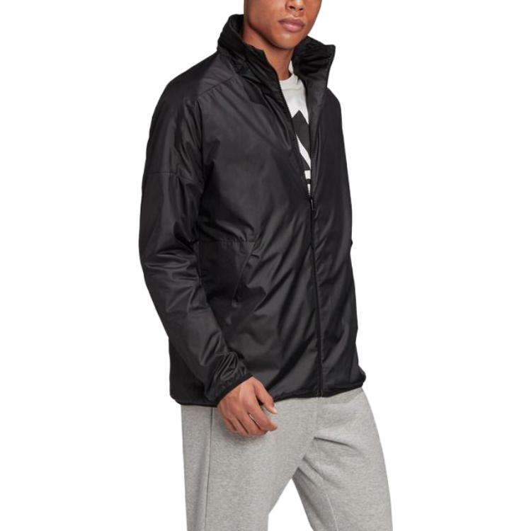 Adidas M Zne Windbreaker Lässig Retro Sportlich Reißverschlusskragen Langarmjacke Herrenjacke Schwarz FQ7228