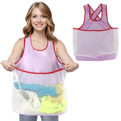 Waterproof Laundry Drying Apron Foldable Sleeveless Laundry Apron for Indoor Outdoor Clothes Management
