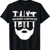 Funny Bearded Carpenter Woodworker, Mens Dads Beard Gift T-Shirt