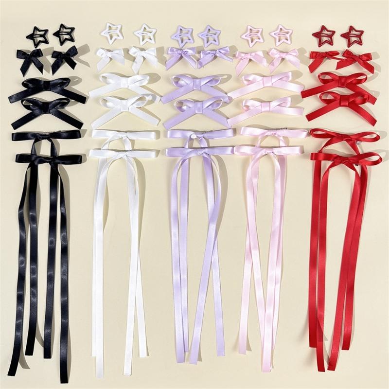Stylish Butterfly Hair Ribbon Accessory Elegant Hairpin Fashion Hair Clip For Braids And Ponytails In Multiple Color