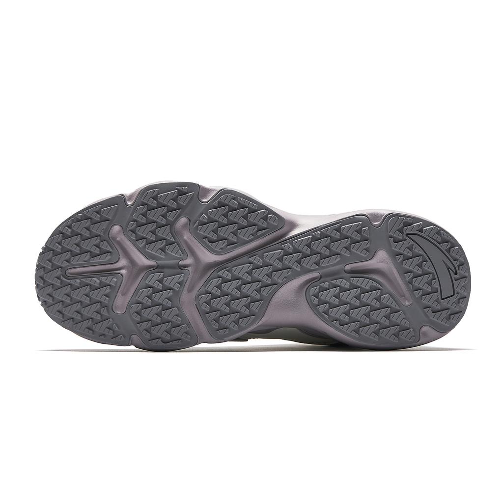 Anta Walker Slip Resistant, Abrasion Resistant, Breathable, Thermal High Top Chunky Sneakers Women's White Purple Gray 922548923-2