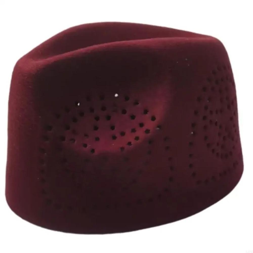 New Fabric Prayer Caps Breathable Soft Ethnic Festival Caps Hollowout Worship Caps Men