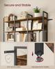 VASAGLE 6-Tier Bookshelf, Book Shelf, Industrial Bookcase, with Steel Frame, for Living Room, Home Office, Bedroom, 24 x 128 x 187.1 cm