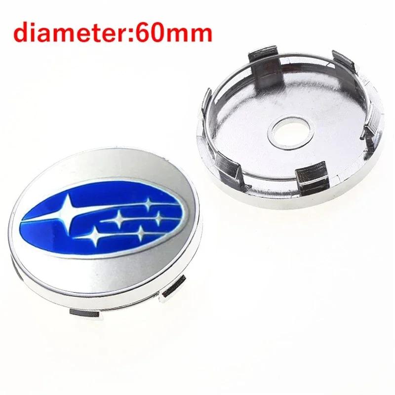 

4PCS 60mm Wheel Center Caps for Subaru Forester Outback Crosstrek XV Impreza WRX BRZ Legacy STI etc Hub Cover Emblem