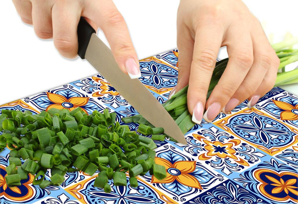 Glas-Herdplattenschutz 90x52 Mosaik