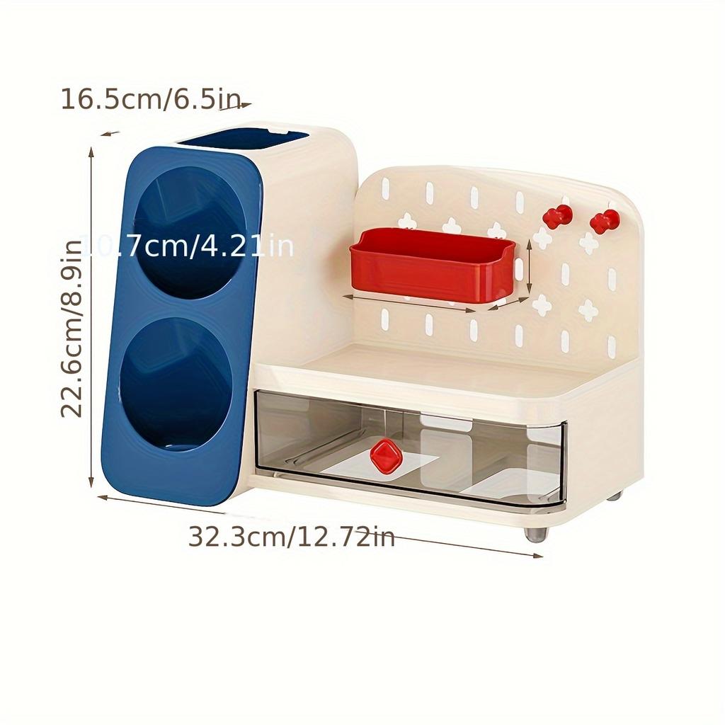 1pc Creative Stationery Pen Holder Storage Box, Desktop Organizer, Suitable for Desk Office Desk Storage Stationery Rack