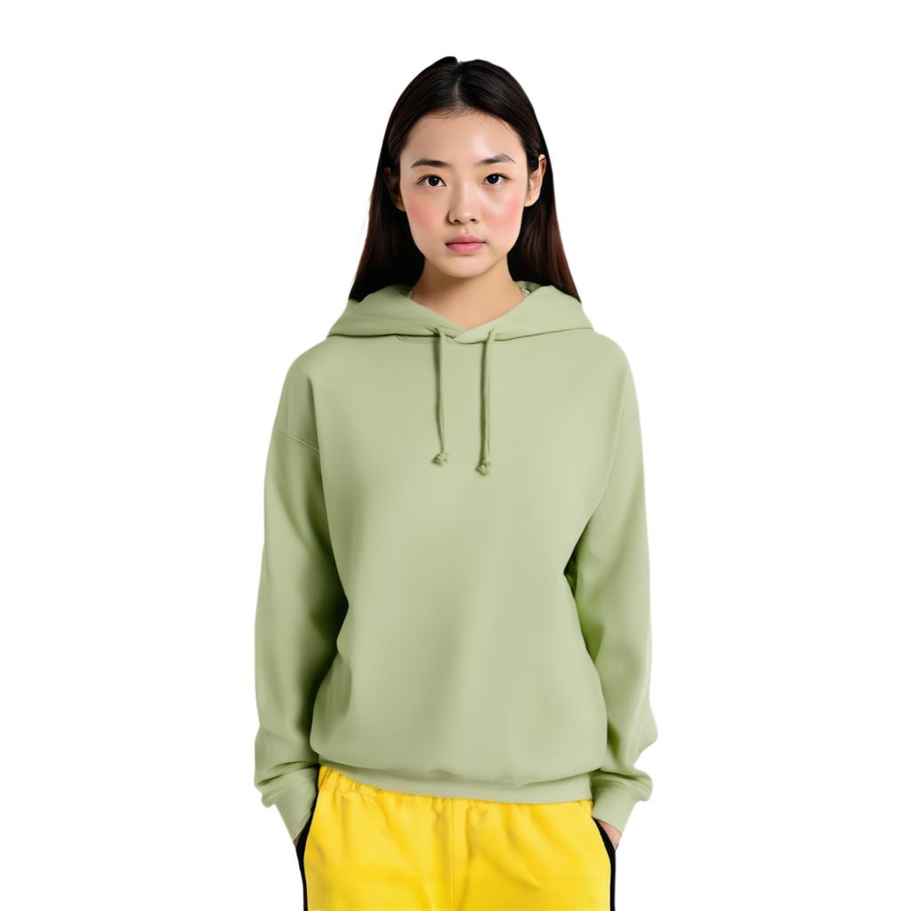 Y-3 Solid Color Hooded Pullover Sweatshirt Unisex Sweatshirts Magical-Lime JM7864