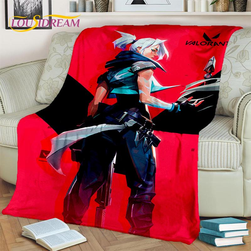 Cartoon Game VALORANT Gamer 3D Blanket,Soft Throw Blanket for Home Bedroom Bed Sofa Picnic Travel Office Rest Cover Blanket Kids
