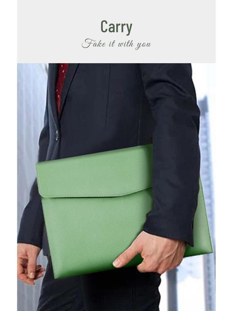 Imitation Leather A4 File Bag: Large Capacity Document Holder, Customizable with Company Logo