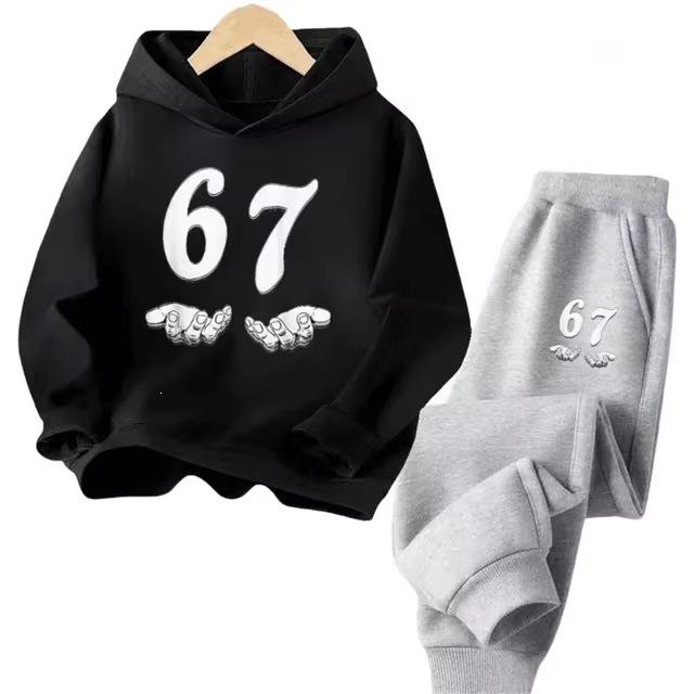 Children's Cartoon Print Sportswear Set: Hoodie & Casual Fashion Trend