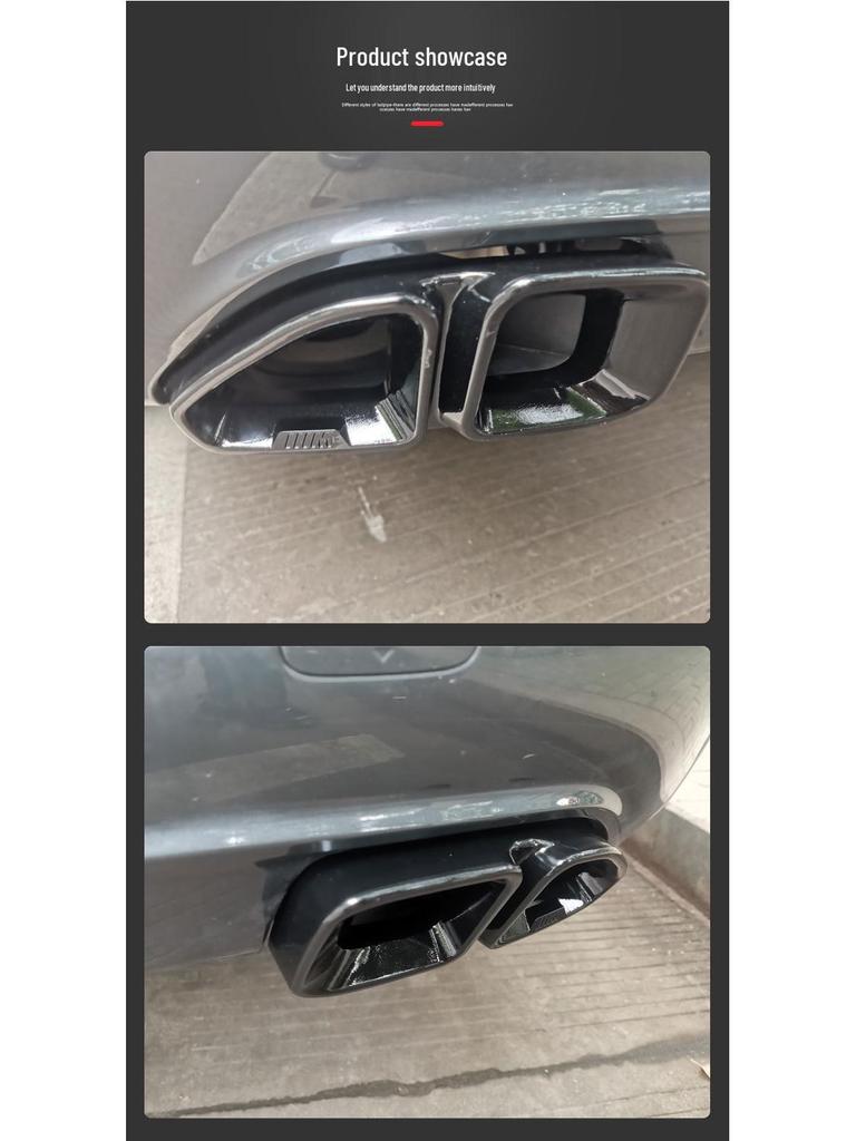 BMW 3 Series (2020-2022) Black Stainless Steel Exhaust Cover