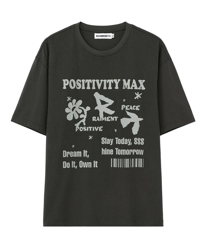 RAIMENT Piece Pigment Print Short Sleeve T-Shirt_Charcoal