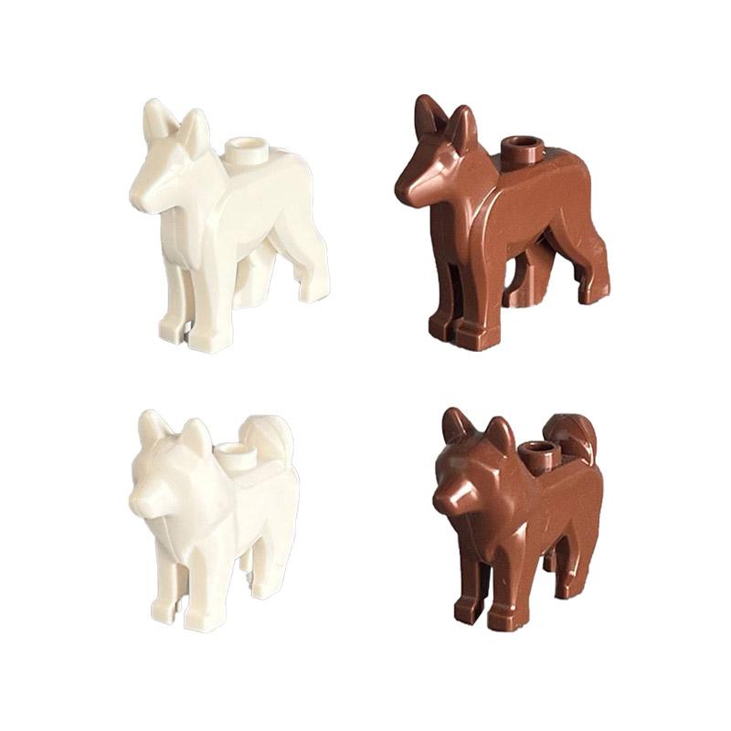 City Scene Accessories Animal Building Blocks Model Figures Farm Wolves Flamingos Pig Dog Gorillas Elephants Zoo Bricks Toy Gift