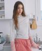 Deliscent Glossy Polar Shirring Tee [Silver]