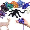 3D Printed Sphynx Cat Animals Plaything Realistic Hairless Figurine Articulated Fidget Toy Desktop Decorations Stress Relief