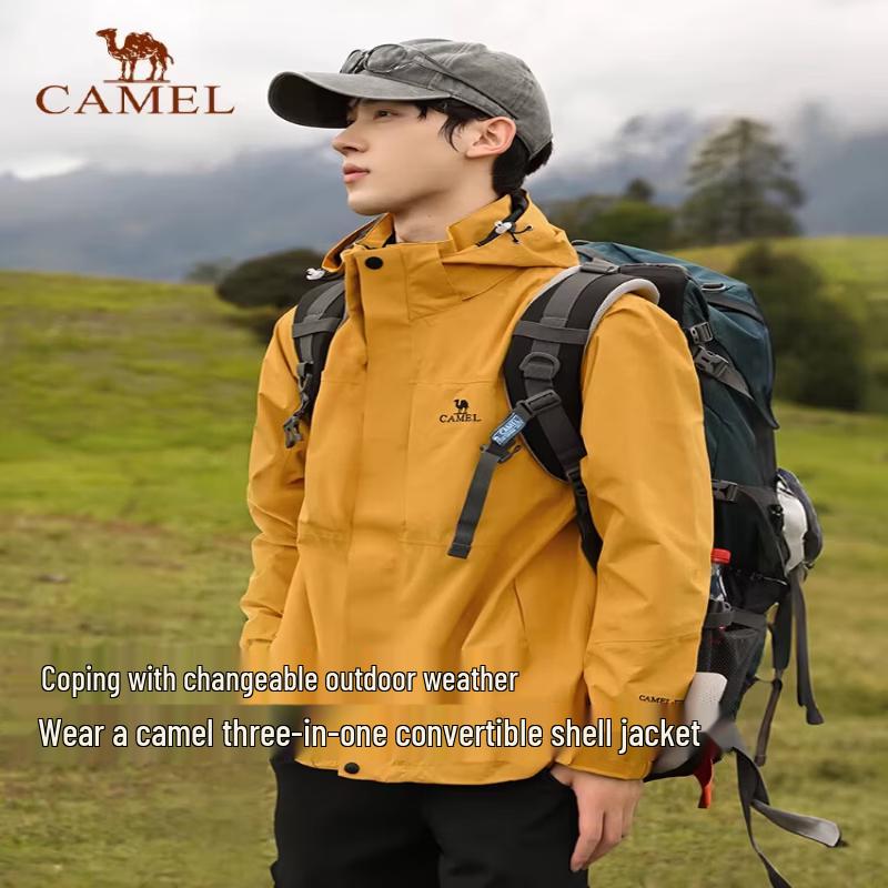 Camel Men s 3-in-1 Waterproof Outdoor Fleece Jacket