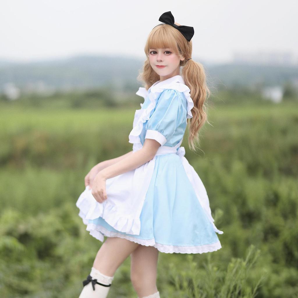 Alice in Wonderland Cosplay Maid Outfit - Anime Lolita Halloween Costume