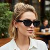 Korean Retro Cat Eye Cocoa Sunglasses for Women - High-End Fashion, Vacation & Street Style