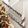 2M Vánoční vločková třpytivá girlanda Vánoční stromek dekorace Vánoční metalická kroutící se girlanda Závěsná na strop Novoroční párty dekorace