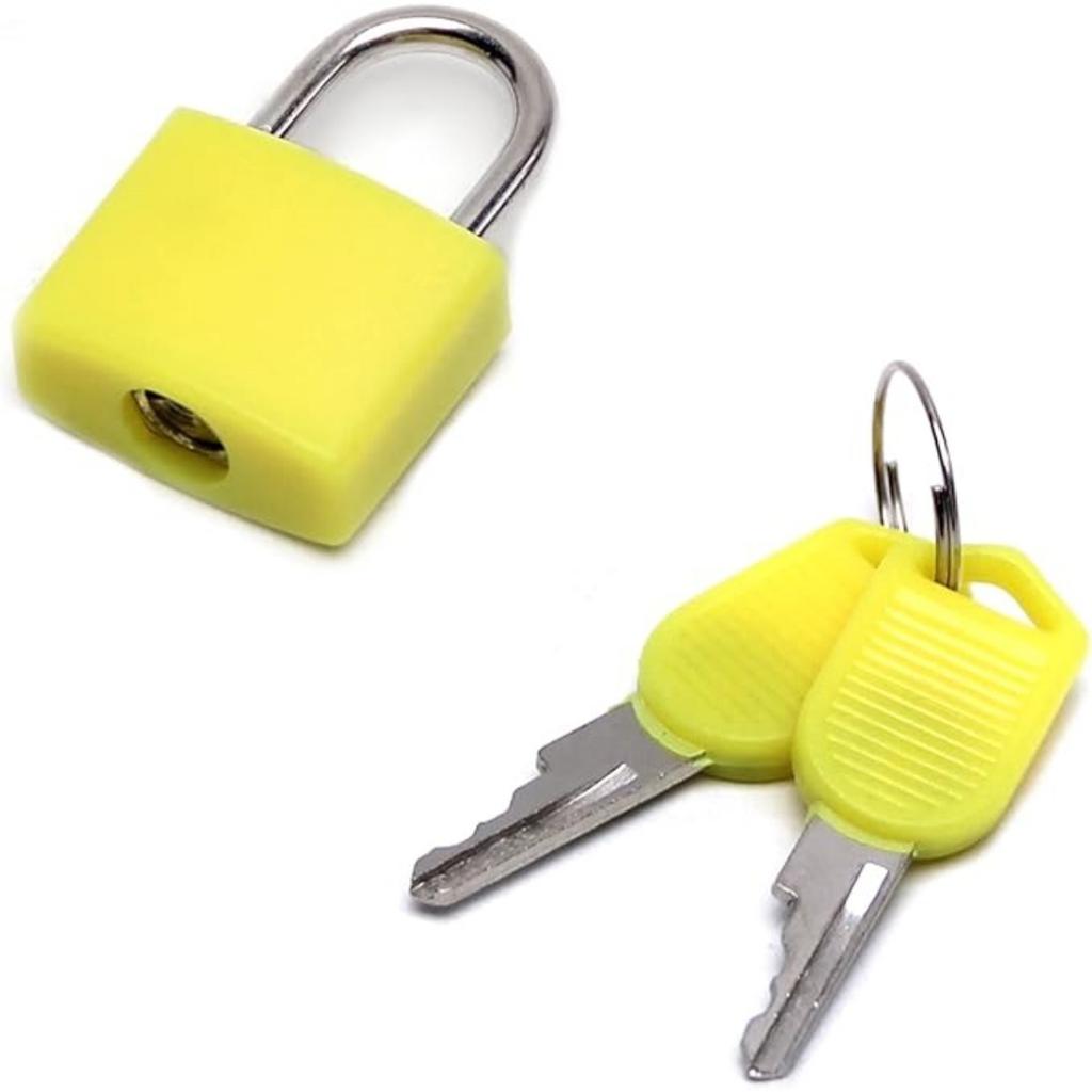 2Set Mini Padlocks Set Luggage Locks with 2 Keys Waterproof Safely Padlock for Backpacks Computer Bags Gym Locker Tool Box Diary Key Lock