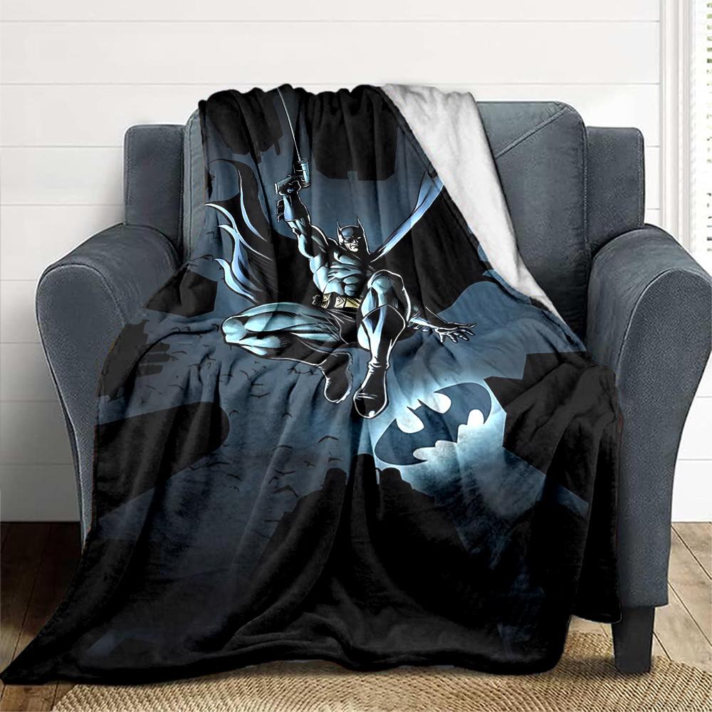 1pc Batman, Superhero Blanket Lightweight Flannel Throw For Sofa, Bed, Travel, Camping, Livingroom, Office, Couch, Chair, And Bed