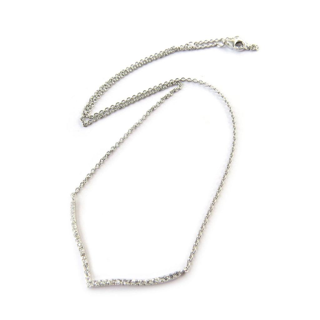 Les Trésors De Lily [N7124] - Silver Necklace 'Sissi' Silver White (rhodium-plated) - 40x3 Mm