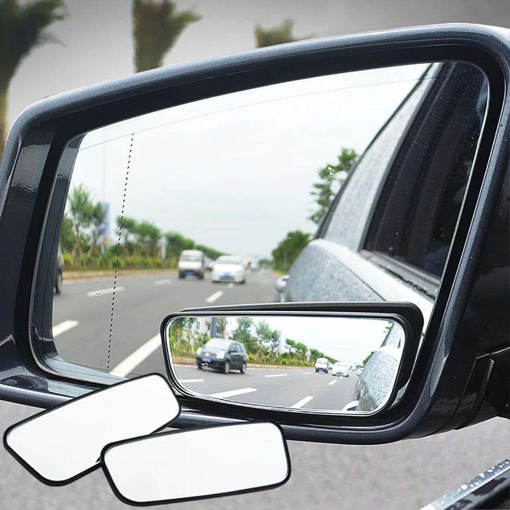 2pcs Rear View Mirror Wide Angle Adjustable Convex Blind Spot Mirror Car Vehicle Side Mirror Car Rearview Car Accessories Tools