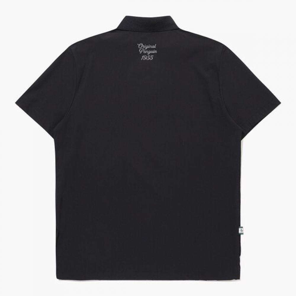 MunSingwear Men S Woven Collar T ShirT Black mr121pTS32