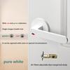 Indoor Door Indication Lock Household Keyed Three-lever Handle Lock White Bathroom Occupied or Unoccupied Door Handle