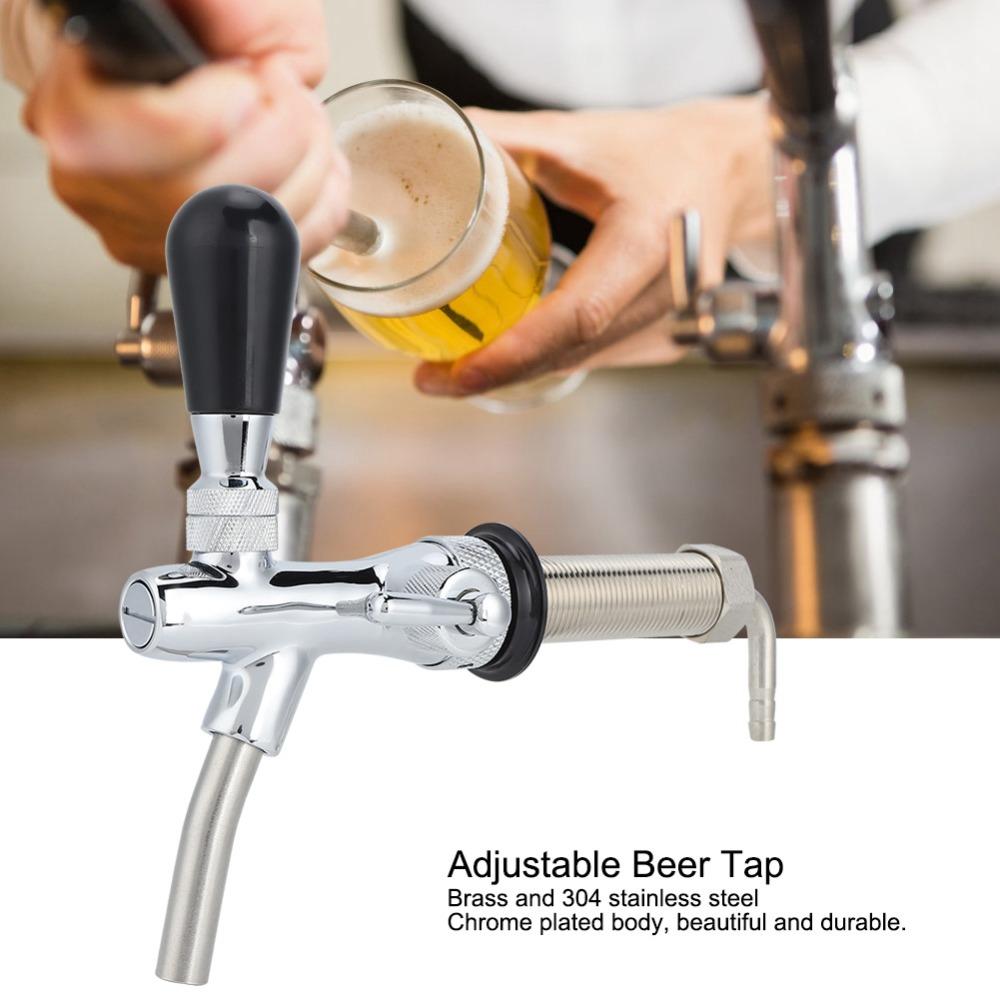 9 piece No-Rust Plated Beer Tap Dispenser Flow Control Adjustable Beer Keg Tap Home Brewing