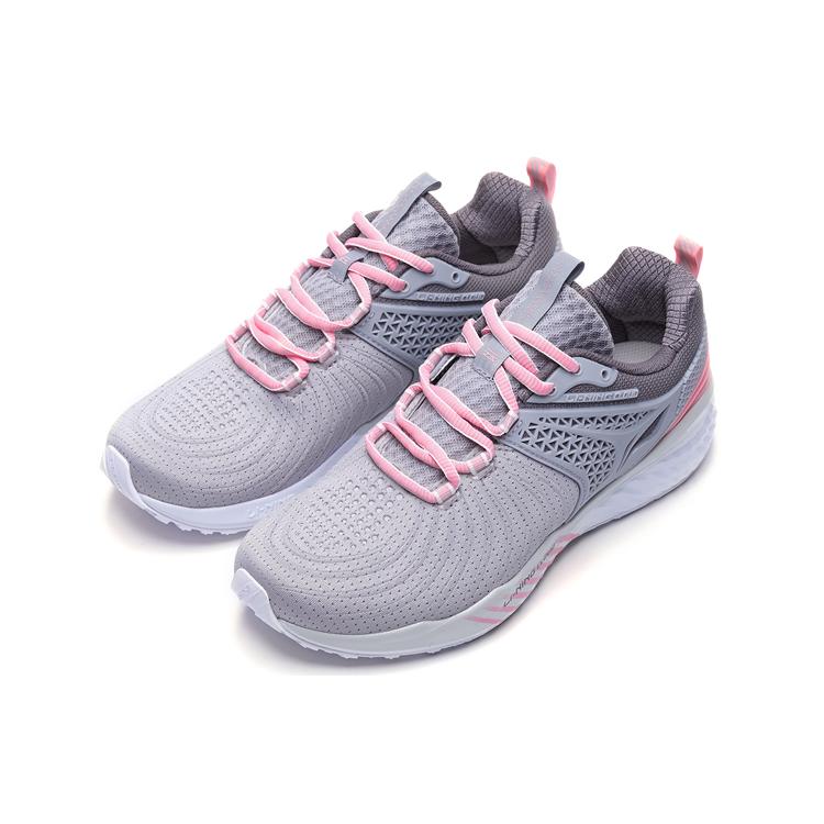 New LiNing Cloud 5 V2 Cushioning Low Top Running Shoes Women's Muddy Gray Purple ARHP008-3