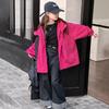 2025 Girls' Trendy Loose Windbreaker: Stylish Spring & Autumn Outdoor Jacket for Children