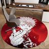 1pc Anime Design Round Carpet for Office Chair Mat, Non-Slip Rug Suitable for Home Decor, Living Room