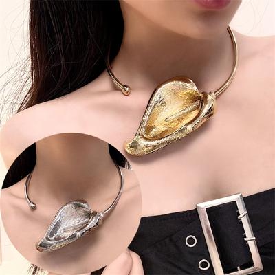 Cyberpunk Alaşım Retro Çiçek Cosplay Kolye Unisex Gümüş Gerdanlık Altın kalla zambağı Kolye Takı Kolye Aksesuar Hediyeler