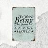 1PC 2D Rustic Metal Tin Sign "It's Weird" Funny Quote Wall Art 8x12 Inch Vintage Home Decor