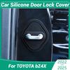 Pour TOYOTA bZ4X -2025 Décoration de voiture Protège Cache-serrure de porte Accessoires de décoration Coussin d'amortissement en silicone silencieux