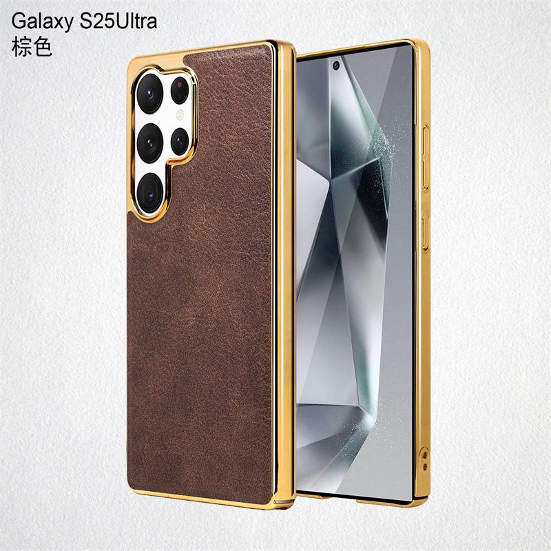 Samsung S11Ultra Electroplated Leather Pattern Mobile Phone Case S11Ultra Magnetic Cow Pattern S11Ultra Protective Case