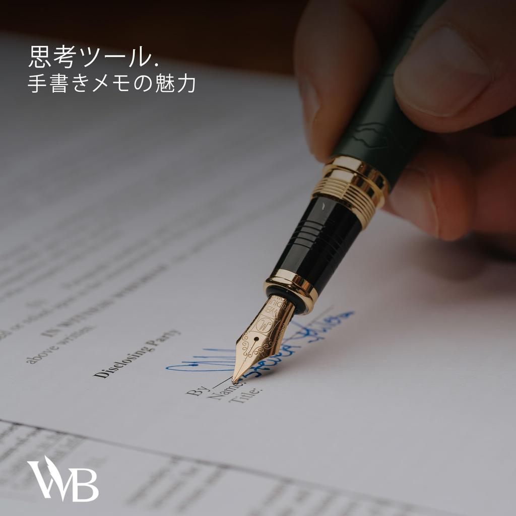 Wordsworth Black Primoli Fountain Pen Set with Medium Gift 24 Ink Refill and Perfect for and Smooth and & [Green Gold] Nib, Case, Cartridges,