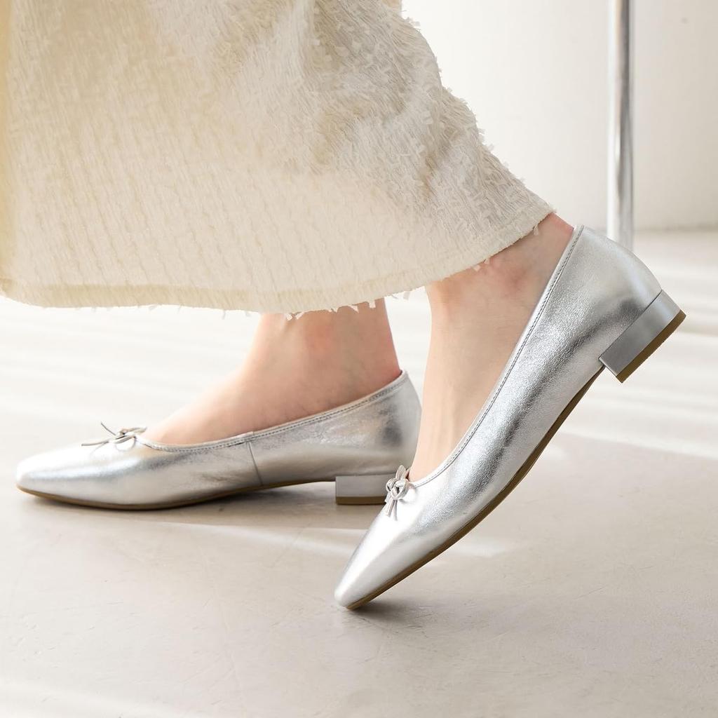 HIMIKO/Himiko/Square Toe Ballet Shoes/640008 Silver 215