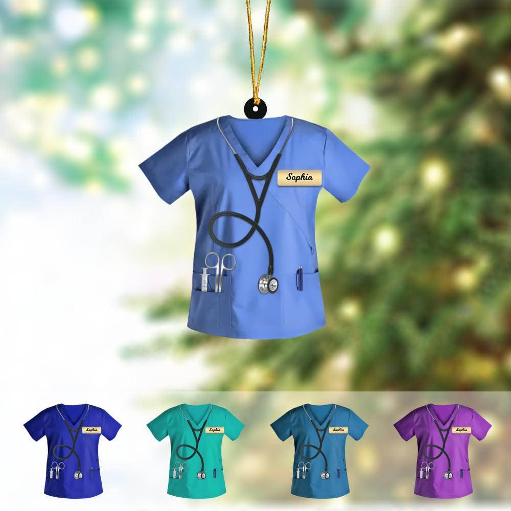 Nurse Ornament Custom Nurse Gift Nurse Accessories Name For Home Window Tree