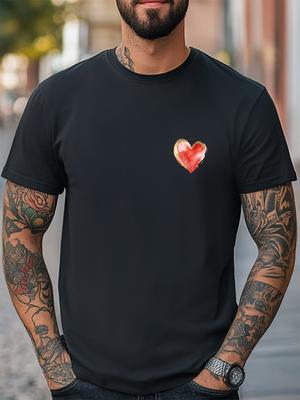 Heart Logo Graphic Unisex Women Men T-Shirt Minimalist Casual Tee Trendy T-Shirt Unisex T-Shirt
