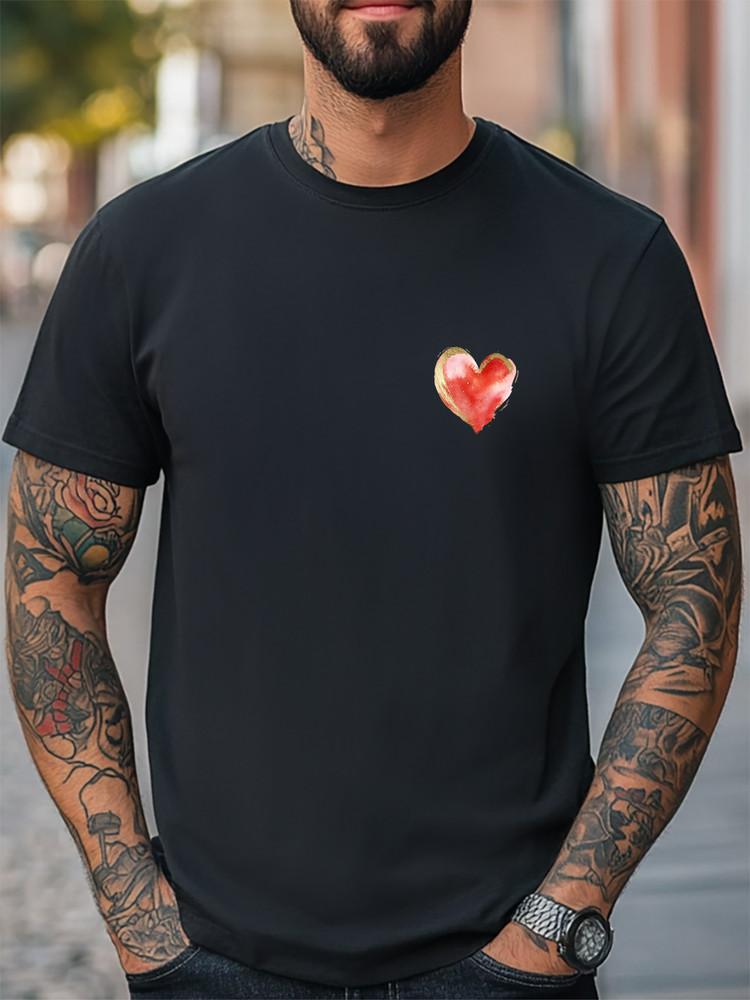Heart Logo Graphic Unisex Women Men T-Shirt Minimalist Casual Tee Trendy T-Shirt Unisex T-Shirt XL