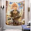 Anime VViolet Evergarden Tapestry Microfiber Wall Hanging For Bedroom Living Room Decor Outdoor Festival Garden Bar Background