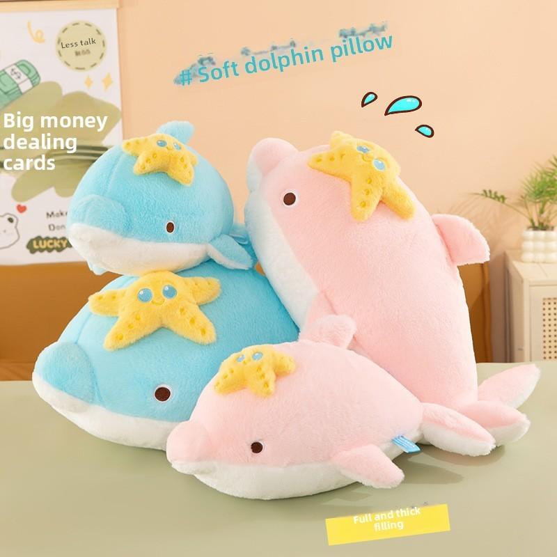 Plush Dolphin Toy With Pp Cotton Filling For Kids And Baby Sleep Comfort
