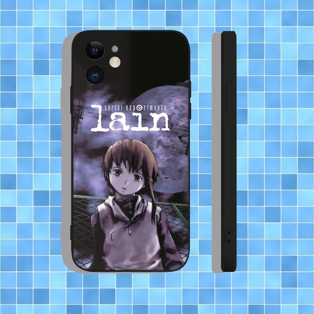 Serial Experiments Lain  Phone Case For iPhone 16,15,14,13,12,11,Pro,Max,Plus,X,XS,XR,SE,8,7,Mini,Soft Silicone Black Case