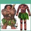 Prodyšný kostým Moana Maui s tetováním pro dospělé a děti s realistickým tetováním