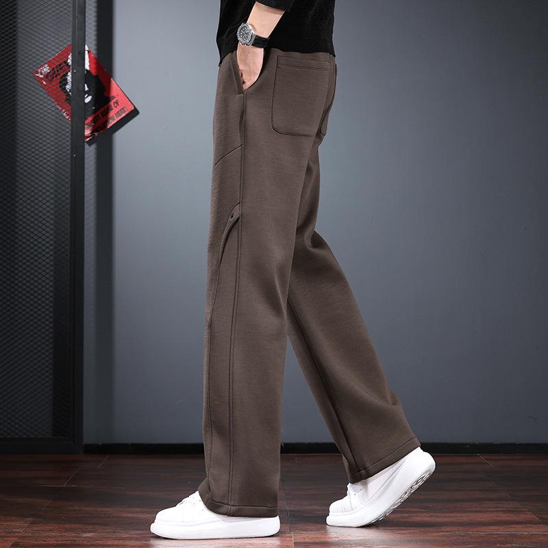 Amerikanische lässige Hose Herren Herbst und Winter locker gerade Jogginghose Fall hohe Straße elastisch schwere Luftschicht Hose