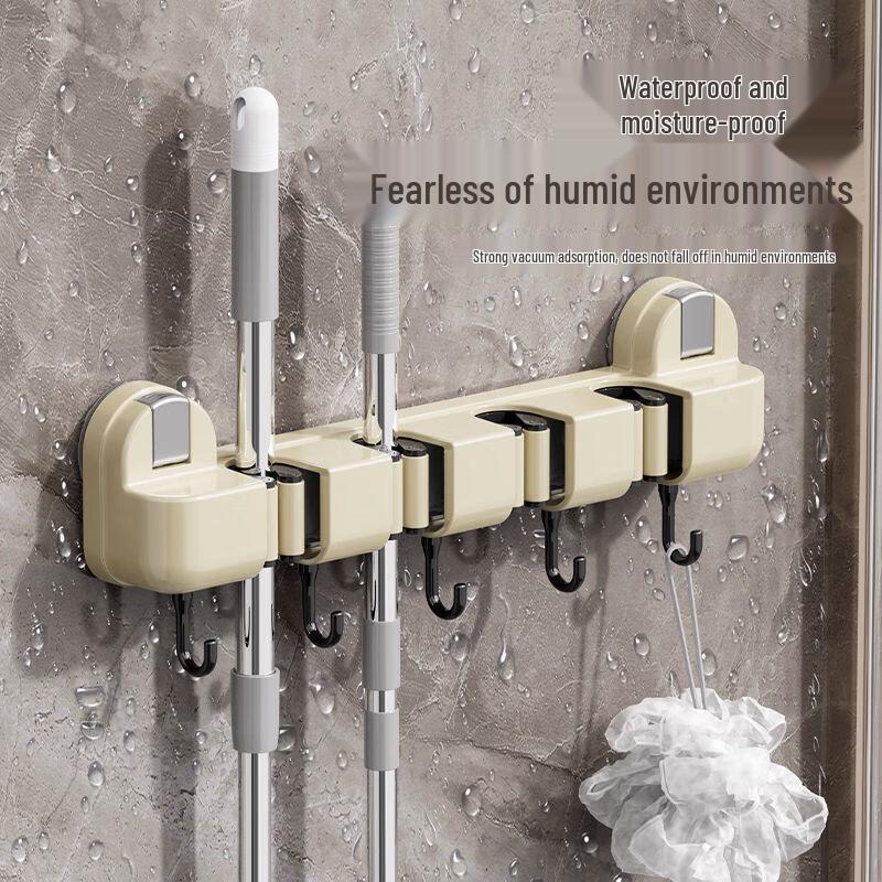 ZNMW Wall-Mounted Mop & Broom Holder Hooks (2-Pack)